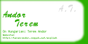 andor terem business card